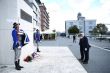 Čestná stráž OS SR privítala predsedu Senátu Parlamentu ČR